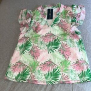 NWT Pink and Green Summer Blouse